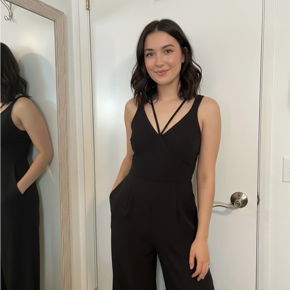 Black Sleeveless Jumpsuit